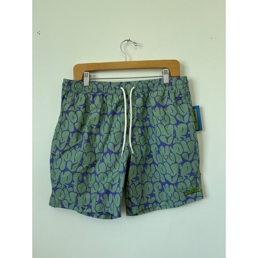 NWT - men's Empyre Bubble Floater Board Shorts – Light Pastel Green Size Medium - Picture 2 of 6